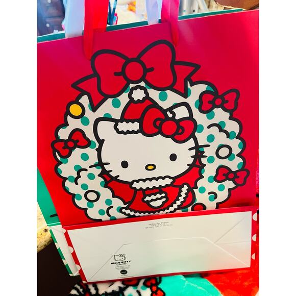 Hello Kitty Christmas Holiday Hugs bundle throw glass & spoon mug and 3 pack gft - Picture 4 of 5